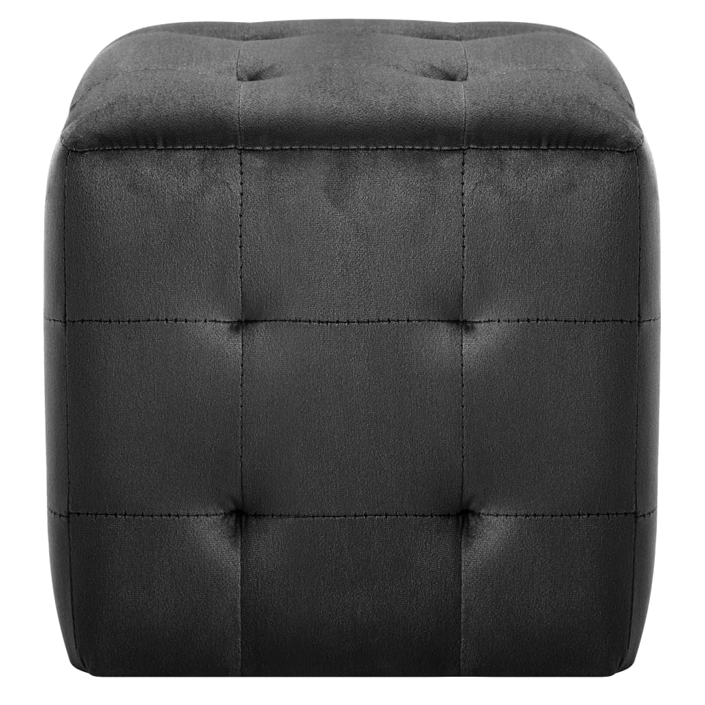 Nachttische 2 Stk. Schwarz 30×30×30 cm Samtstoff