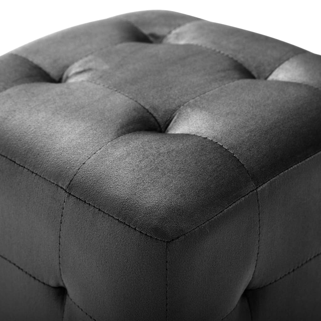 Nachttische 2 Stk. Schwarz 30×30×30 cm Samtstoff