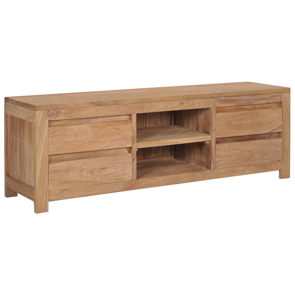 TV-Schrank 115x30x40 cm Massivholz Teak