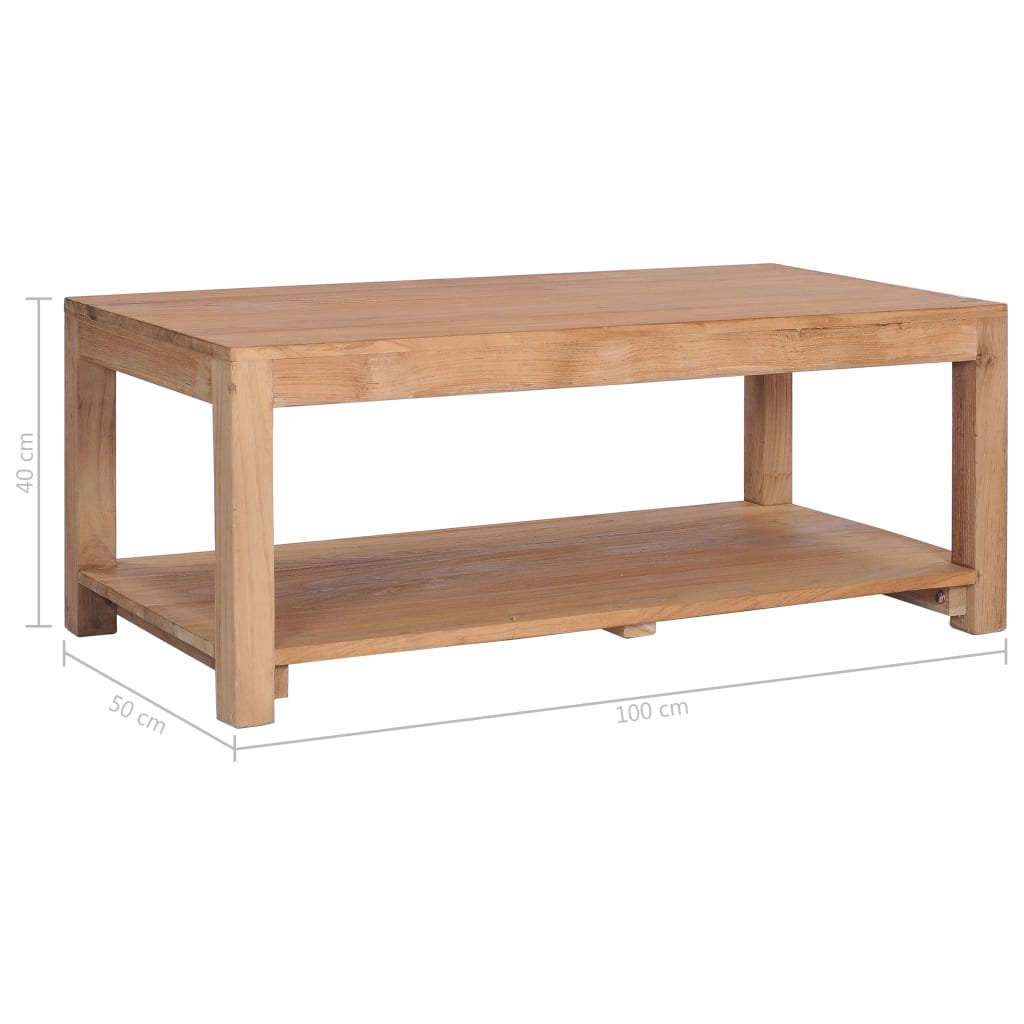 Coffee table 100x50x40 cm solid teak wood