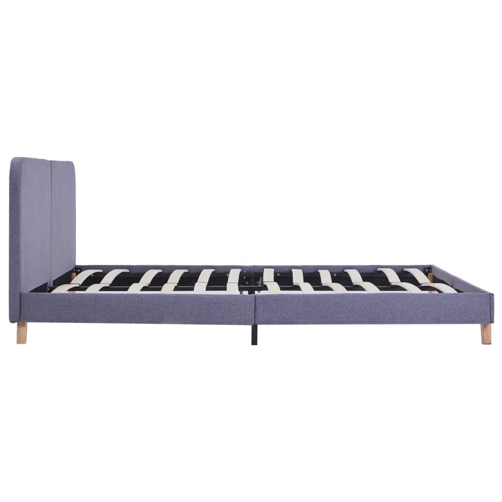 Bed frame light grey fabric 180x200 cm