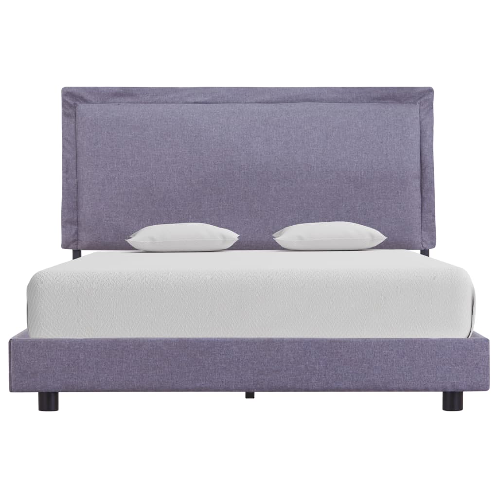 Bed frame light grey fabric 140x200 cm