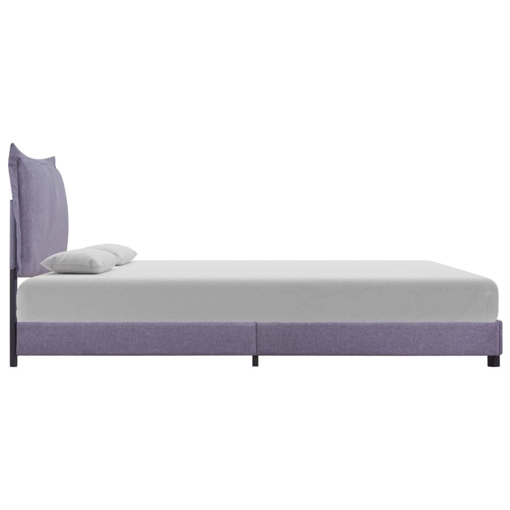 Bed frame light grey fabric 140x200 cm