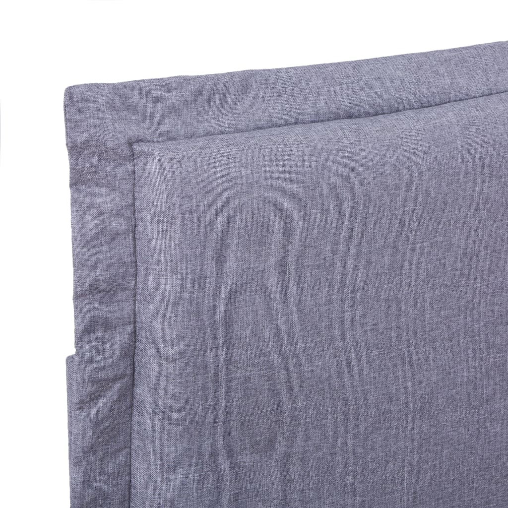 Bed frame light grey fabric 140x200 cm