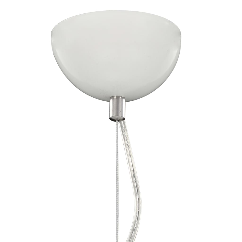 Lampe à suspension blanche et argentée Ø50 cm E27