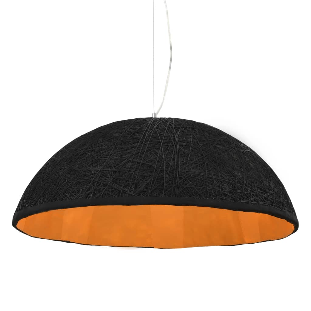 Lampe à suspension noire et dorée Ø70 cm E27