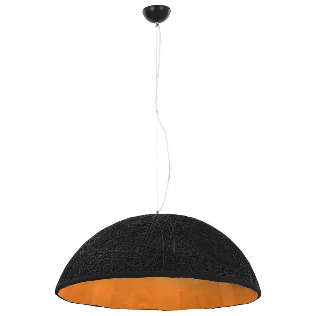 Lampe à suspension noire et dorée Ø70 cm E27