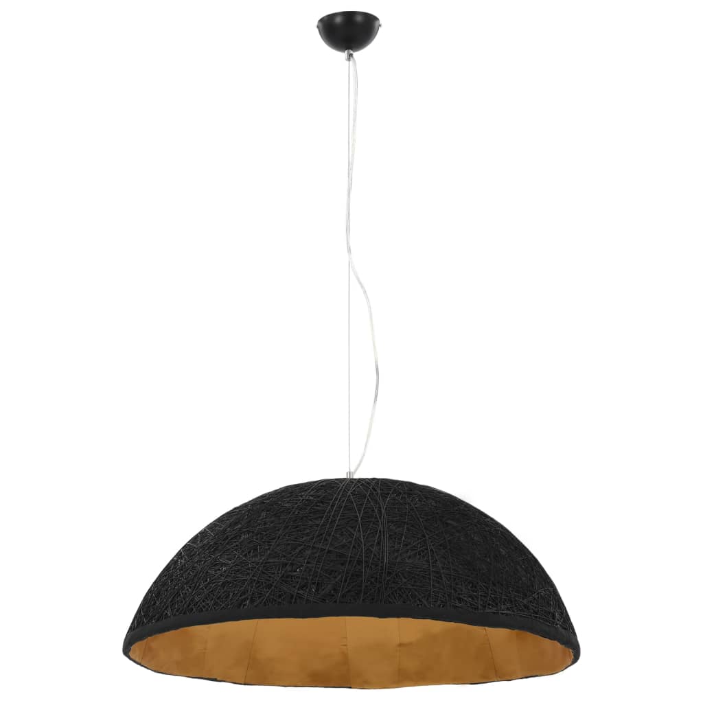 Lampe à suspension noire et dorée Ø70 cm E27