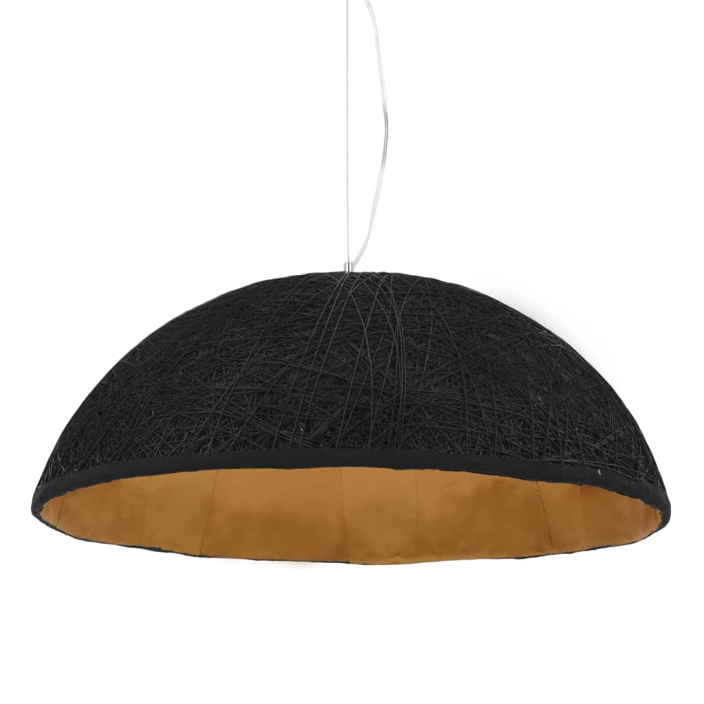 Lampe à suspension noire et dorée Ø70 cm E27