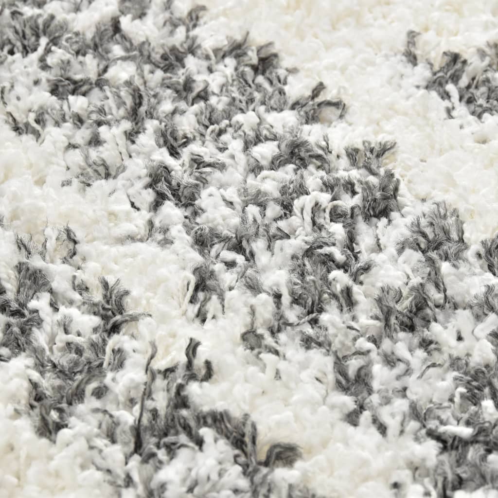 Berberteppich Hochflor PP Beige und Grau 160×230 cm