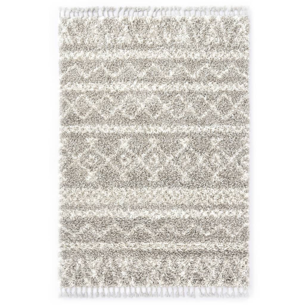 Berberteppich Hochflor PP Sandfarben und Beige 80 × 150 cm