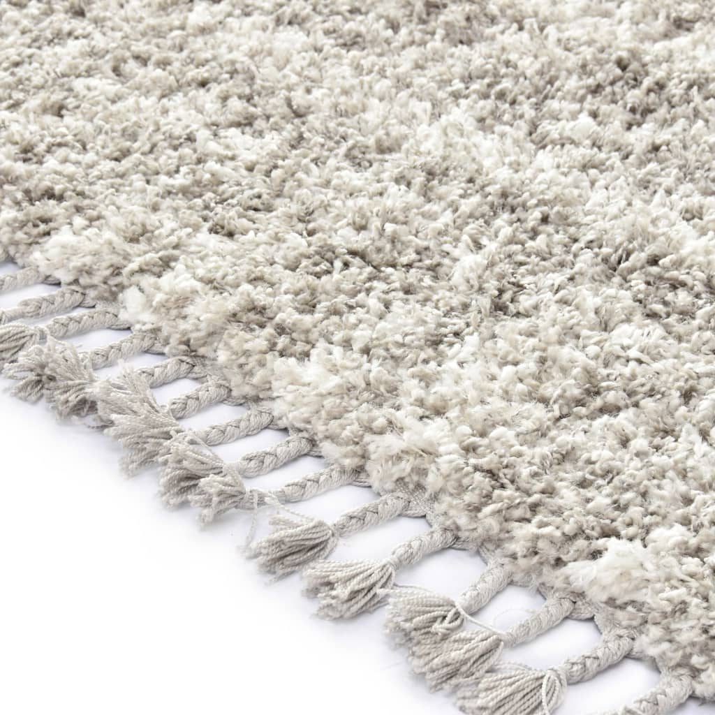 Berberteppich Hochflor PP Sandfarben und Beige 80 × 150 cm