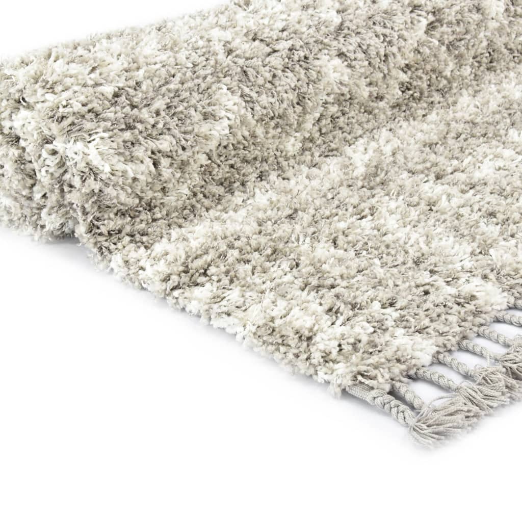 Berberteppich Hochflor PP Sandfarben und Beige 80 × 150 cm