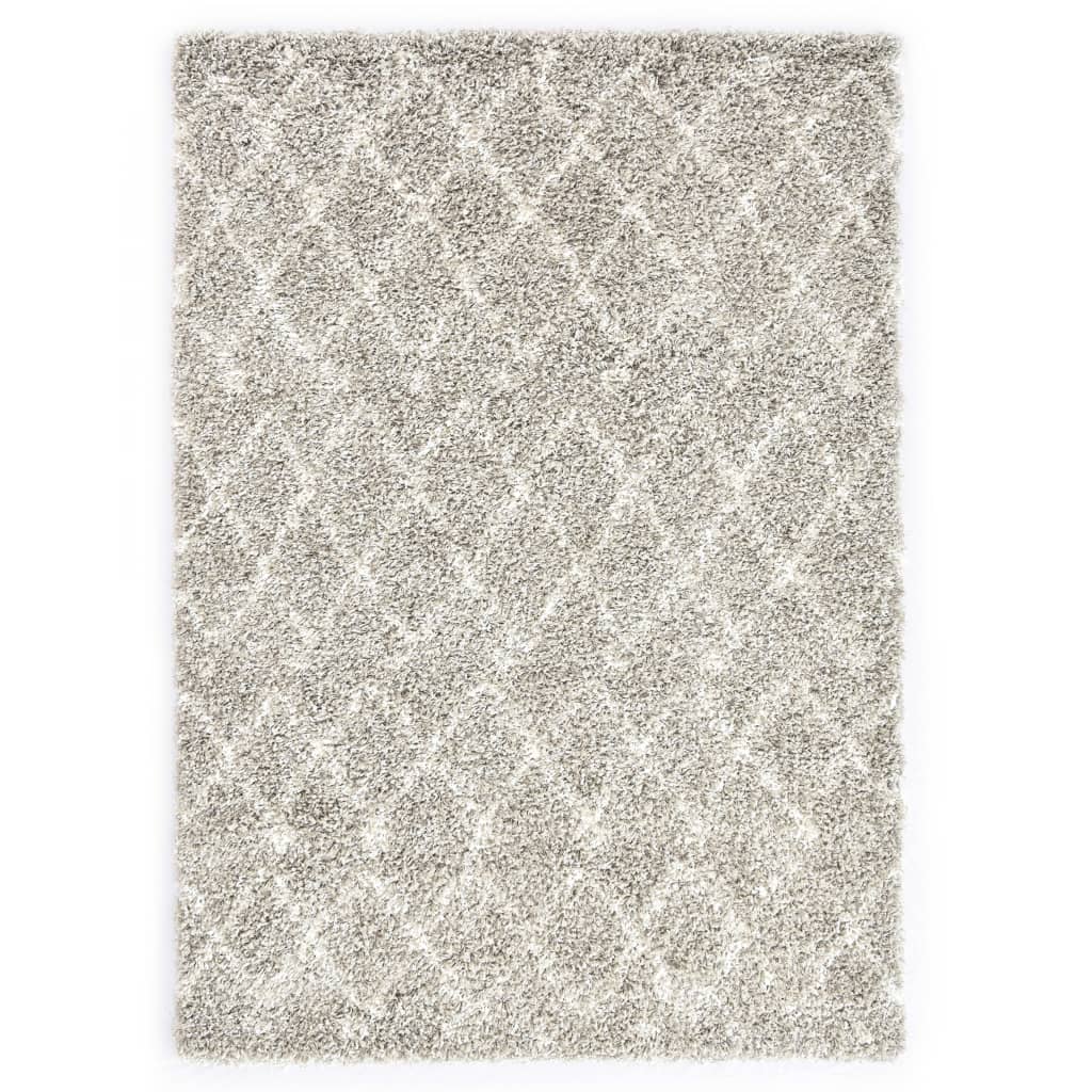 Berberteppich Hochflor PP Sandfarben und Beige 120 × 170 cm
