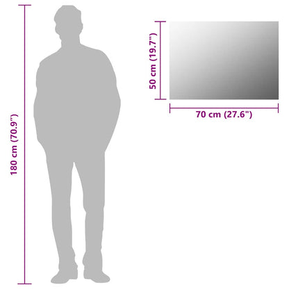 Rahmenloser Spiegel 70x50 cm Glas