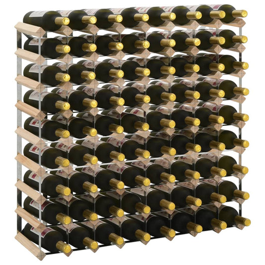 Casier à vin pour 72 bouteilles en bois de pin massif
