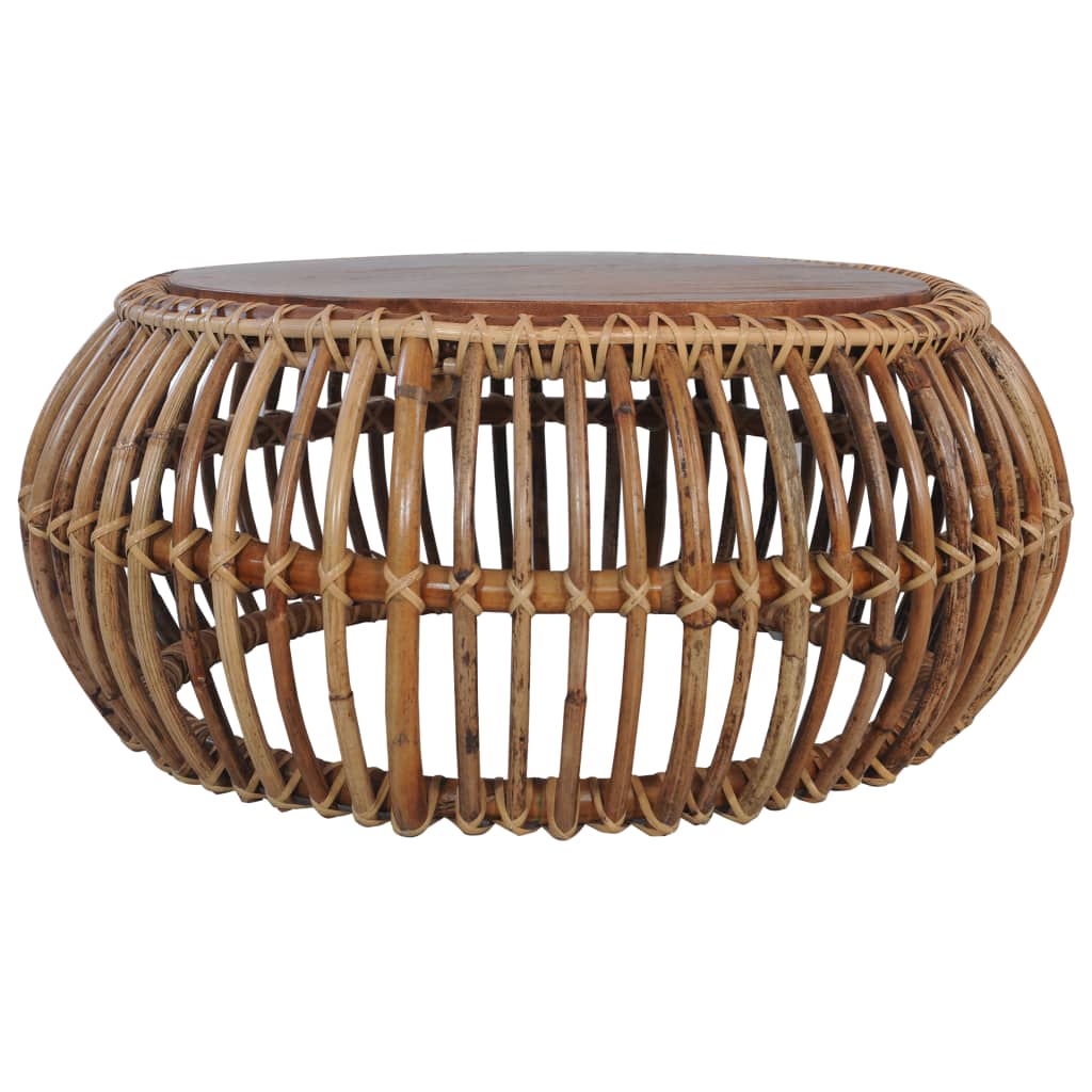 Coffee tables 2 pcs. Natural rattan