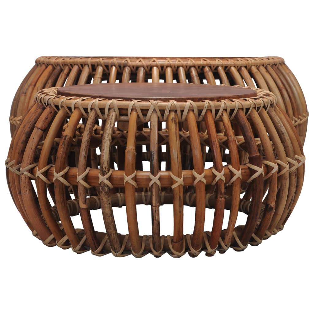 Coffee tables 2 pcs. Natural rattan