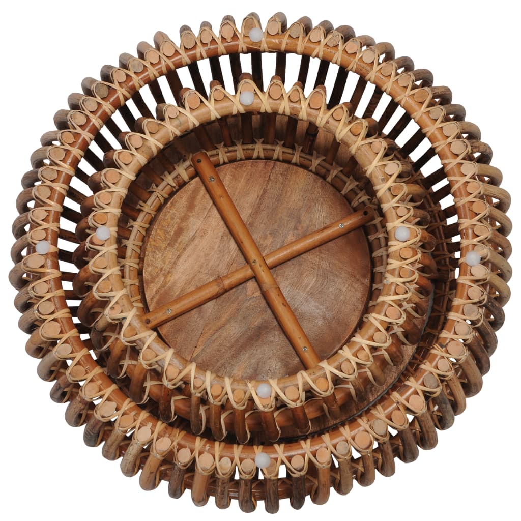 Coffee tables 2 pcs. Natural rattan