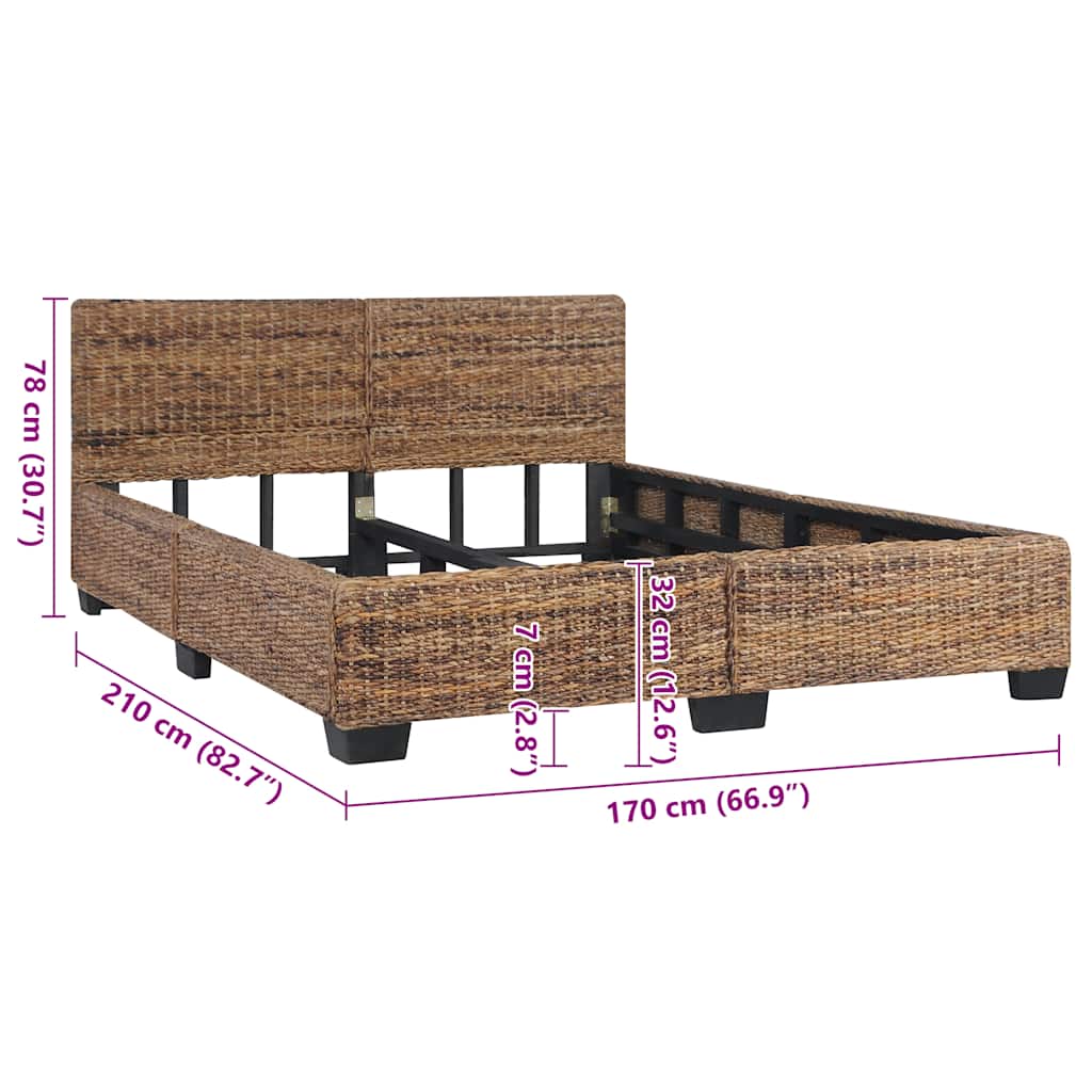 Bettgestell Natur Rattan 160 x 200 cm