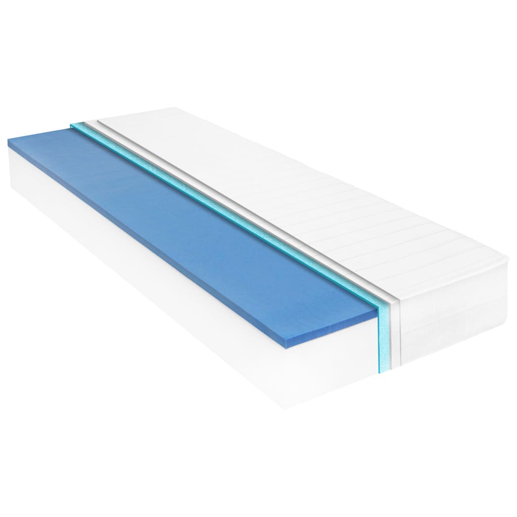 Matratze 90 x 200 cm Viskoelastischer Memory-Schaum 18 cm H2