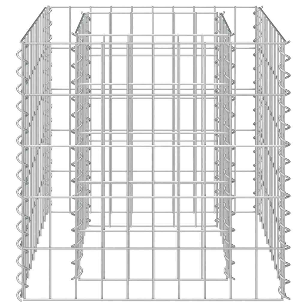Gabionen-Hochbeet Verzinkter Stahl 50×50×50 cm