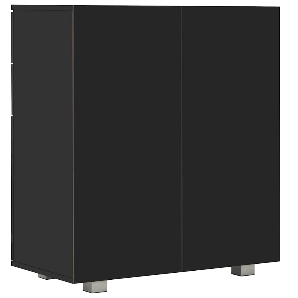 Sideboard Hochglanz-Schwarz 71x35x80 cm Holzwerkstoff