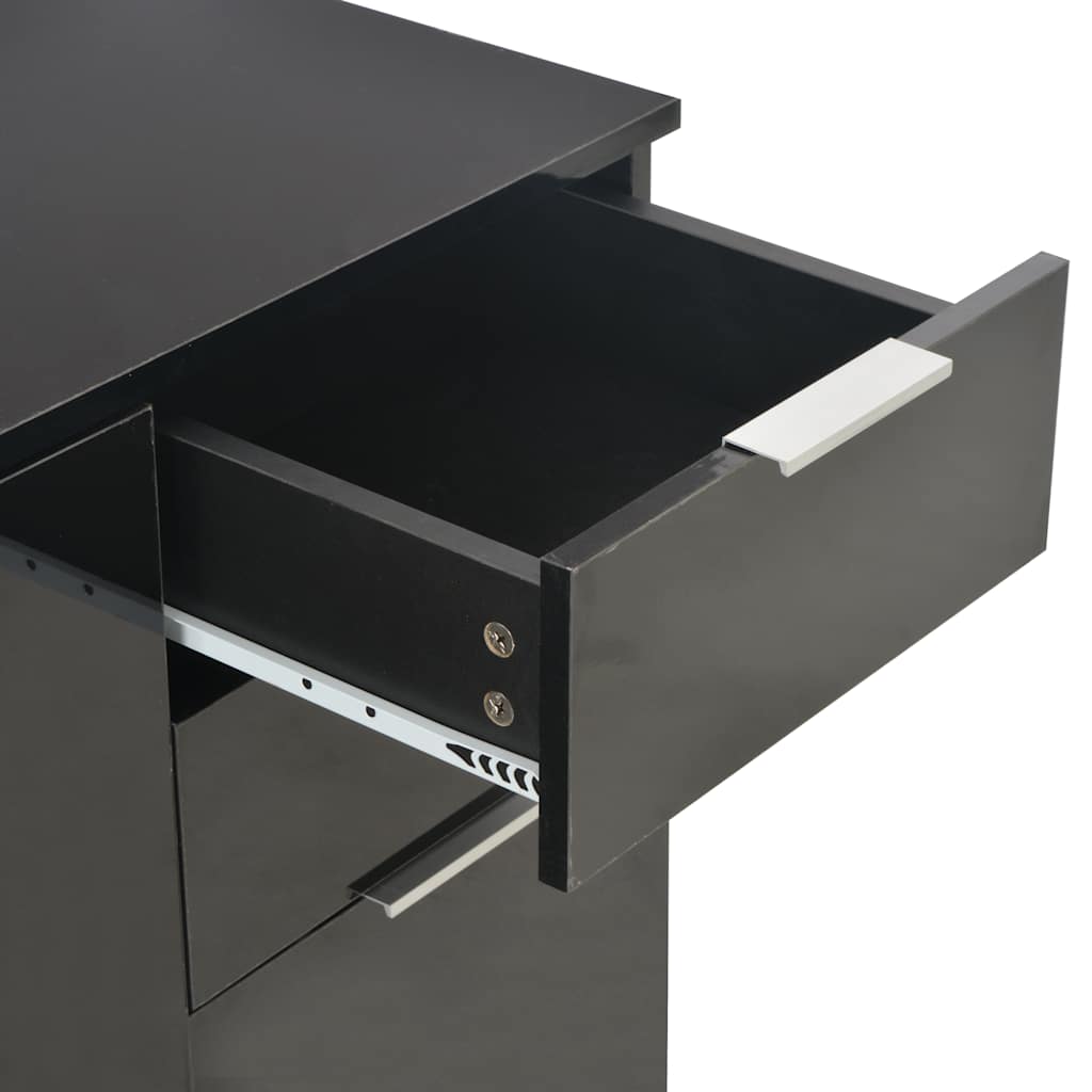 Sideboard Hochglanz-Schwarz 71x35x80 cm Holzwerkstoff