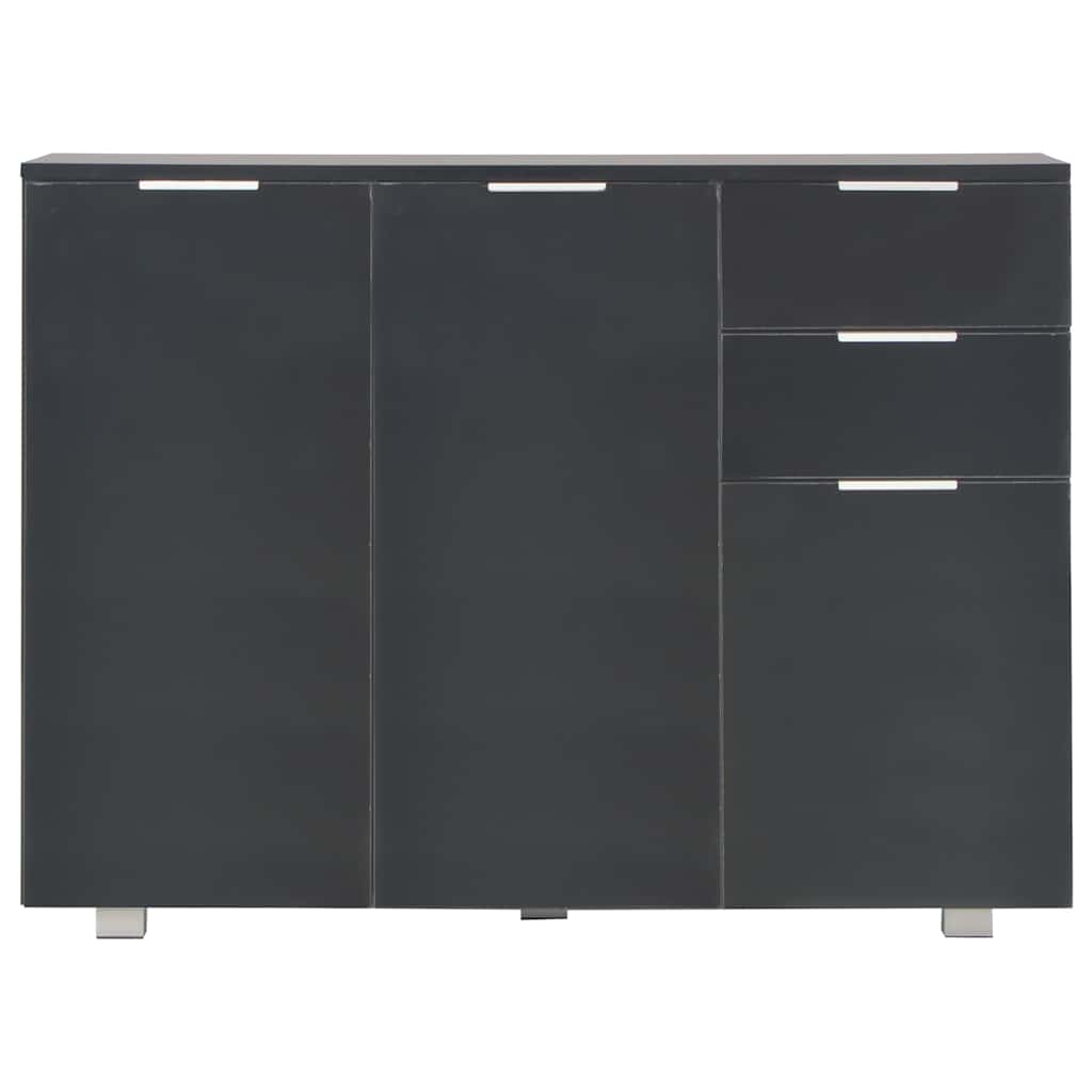 Sideboard Hochglanz-Schwarz 107x35x80,5 cm