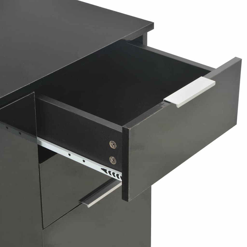 Sideboard Hochglanz-Schwarz 107x35x80,5 cm