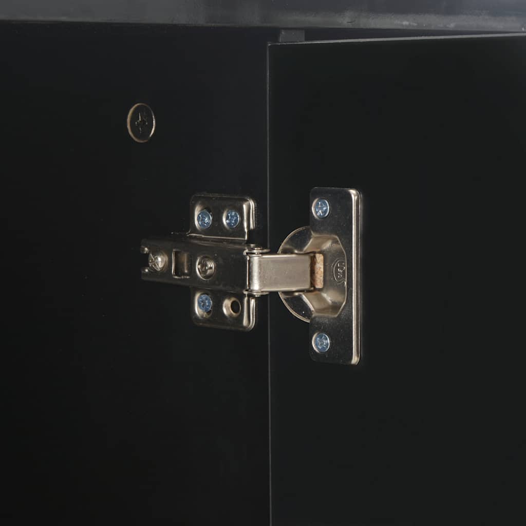 Sideboard Hochglanz-Schwarz 107x35x80,5 cm