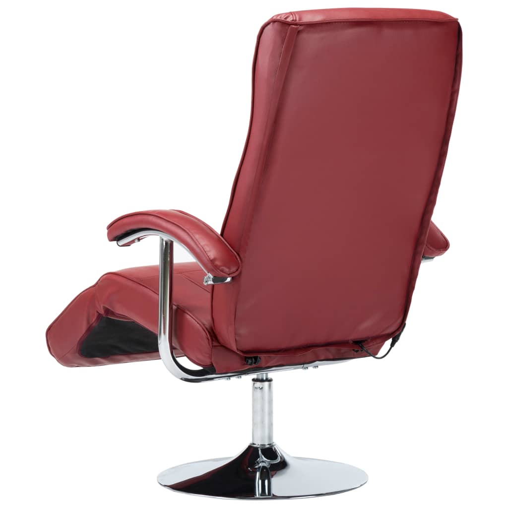 Massagesessel Weinrot Kunstleder