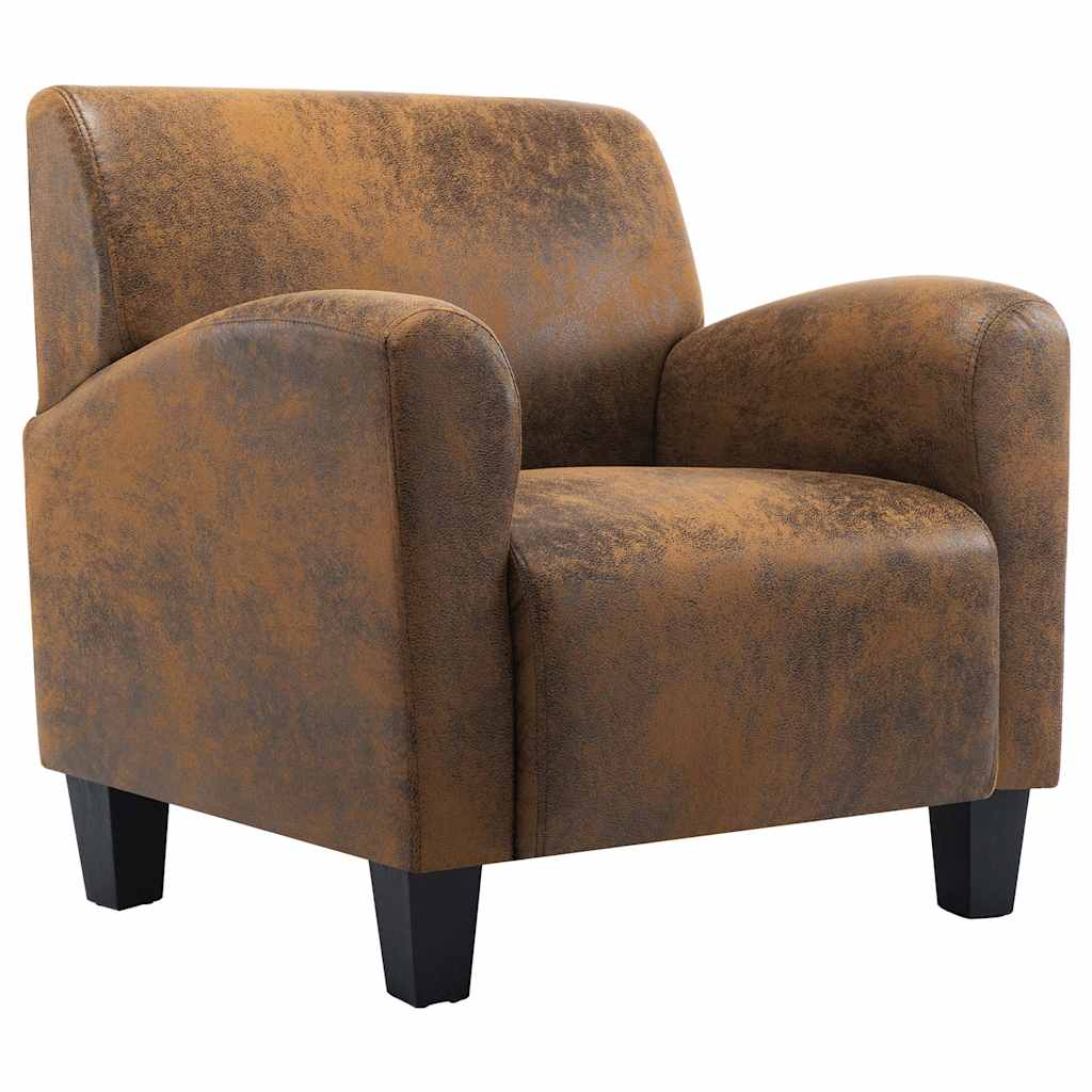 Sofasessel Braun 70x69x72 cm Wildlederimitat
