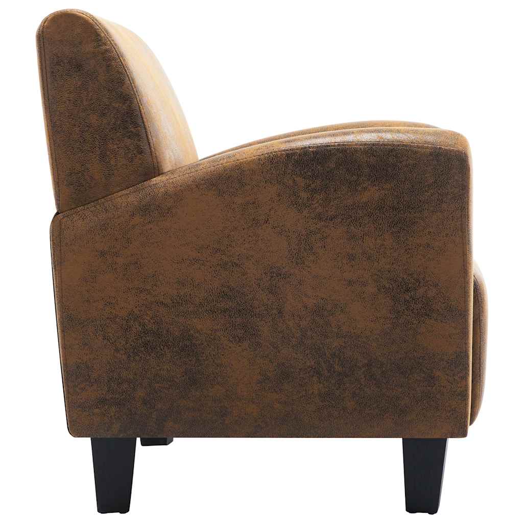 Sofasessel Braun 70x69x72 cm Wildlederimitat