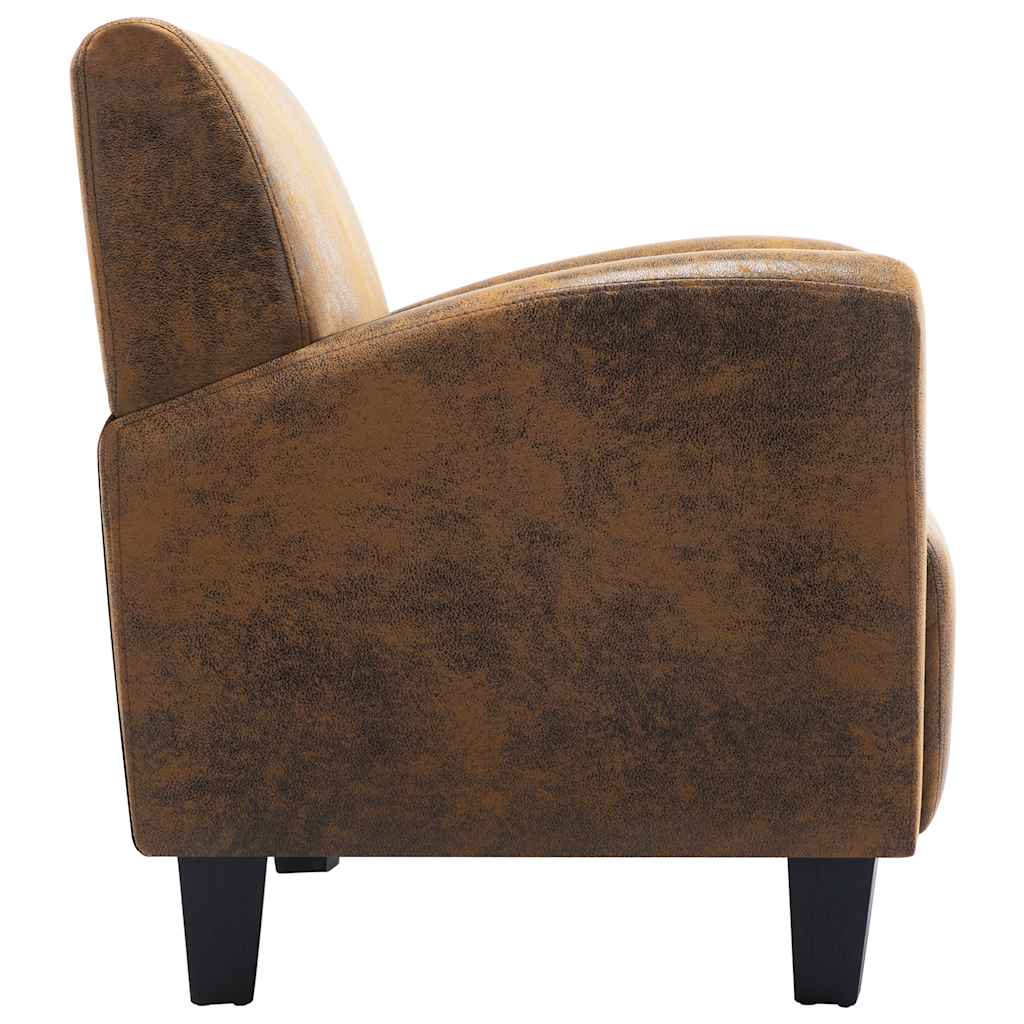 Sofasessel Braun 70x69x72 cm Wildlederimitat