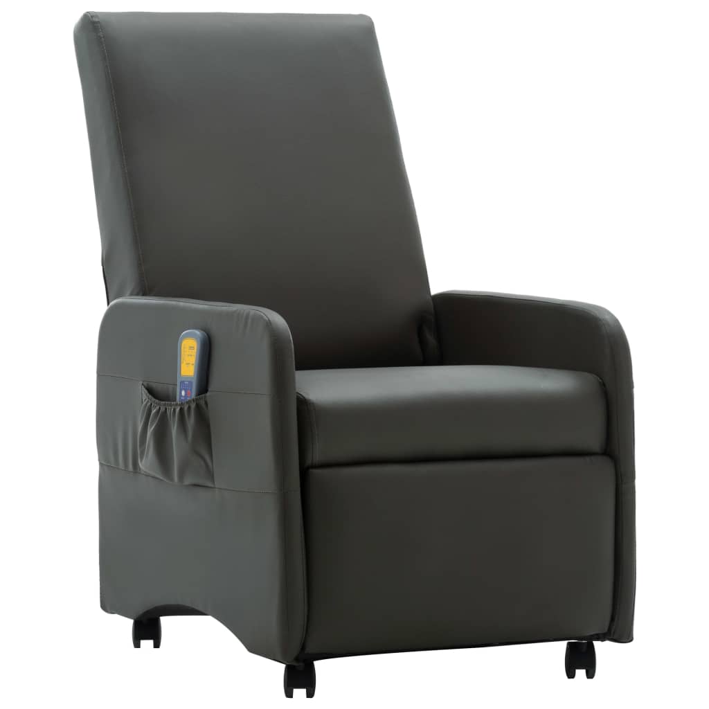 Massagesessel Grau Kunstleder