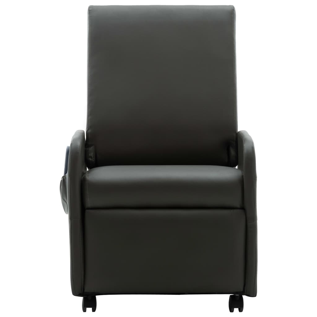 Massagesessel Grau Kunstleder