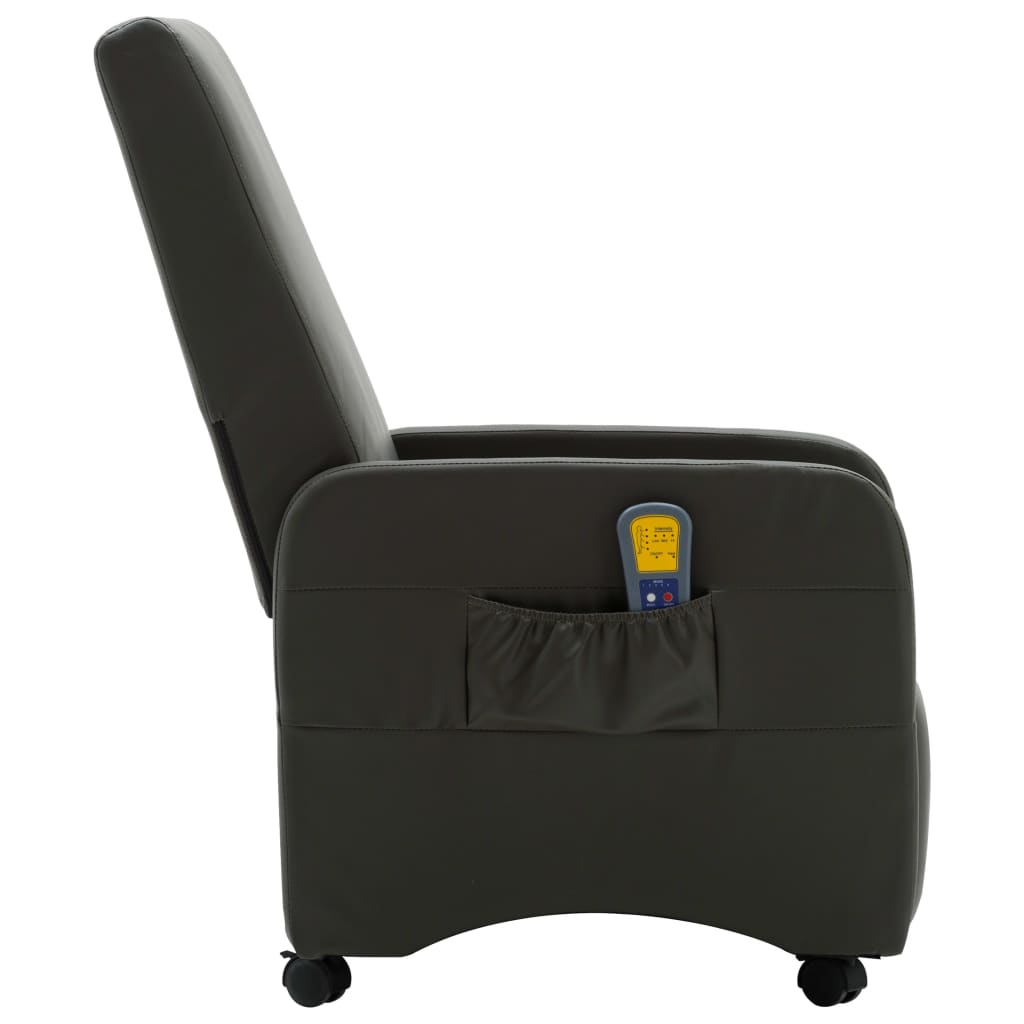 Massagesessel Grau Kunstleder