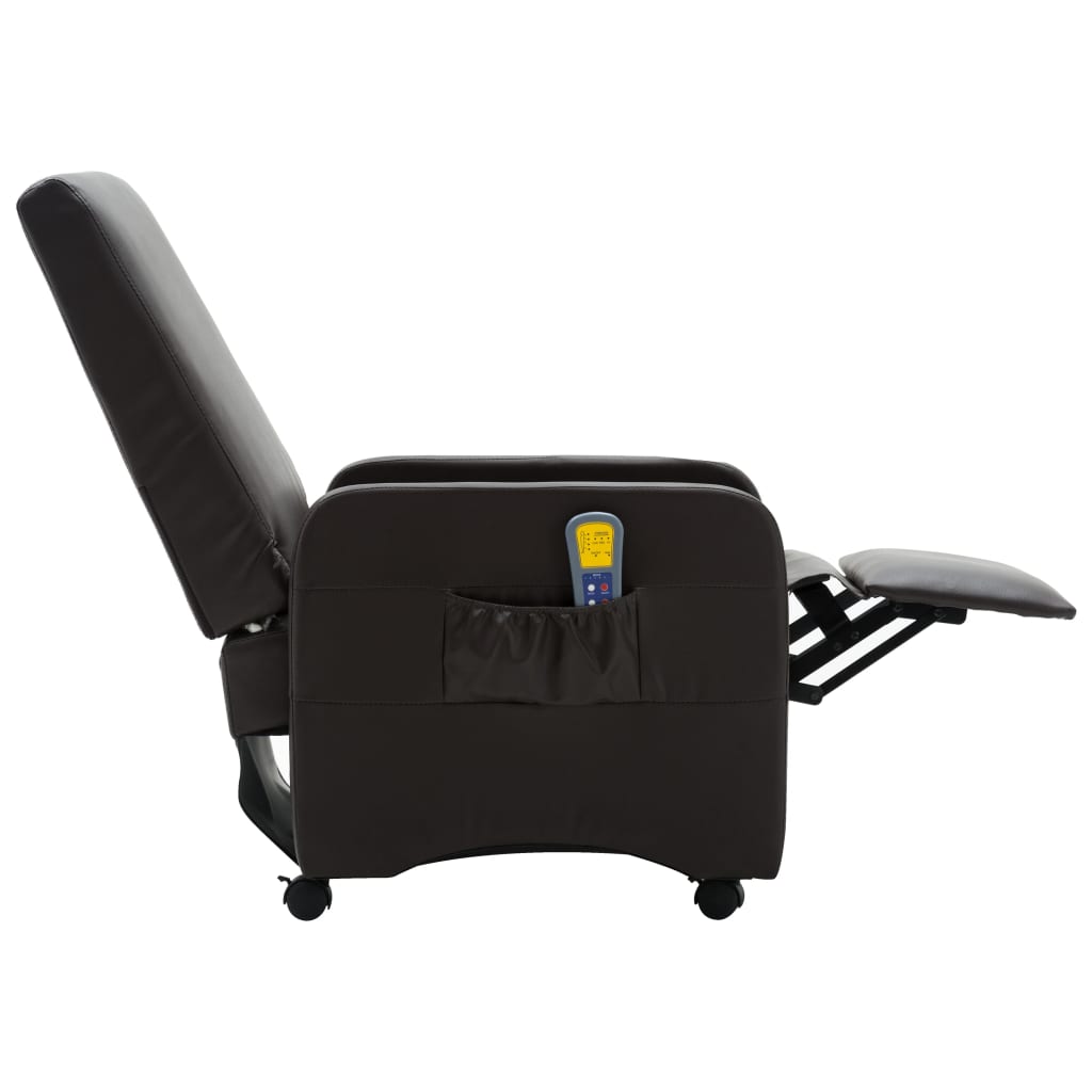 Massagesessel Braun Kunstleder