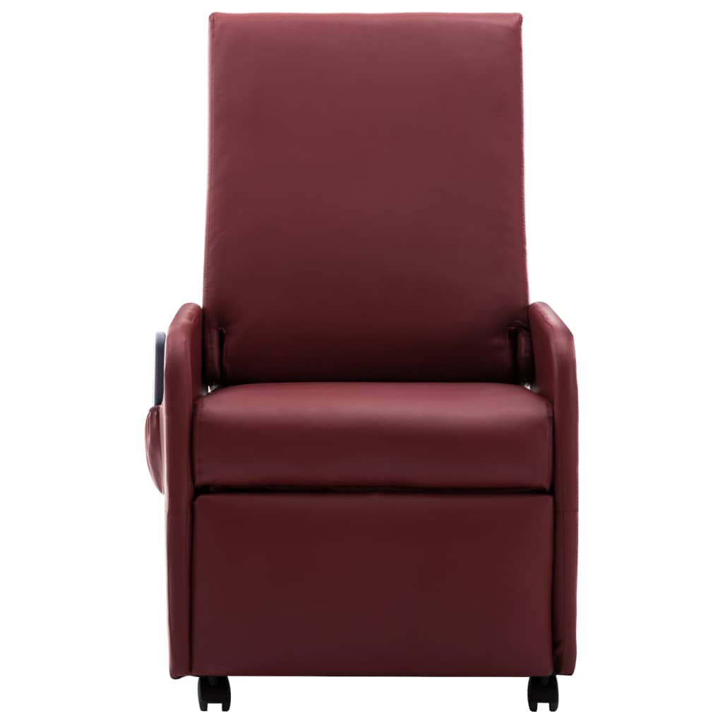 Massagesessel Weinrot Kunstleder