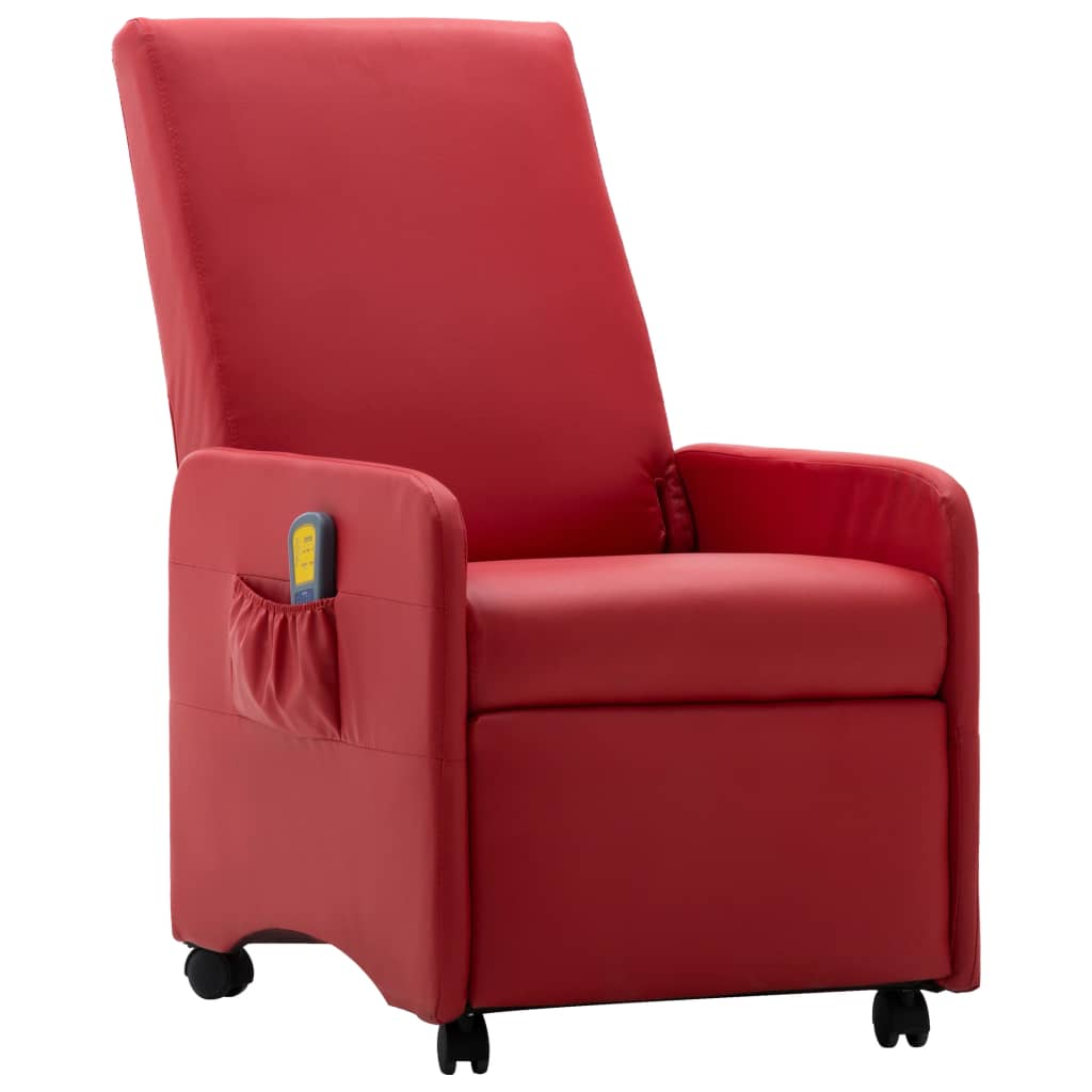 Massagesessel Rot Kunstleder