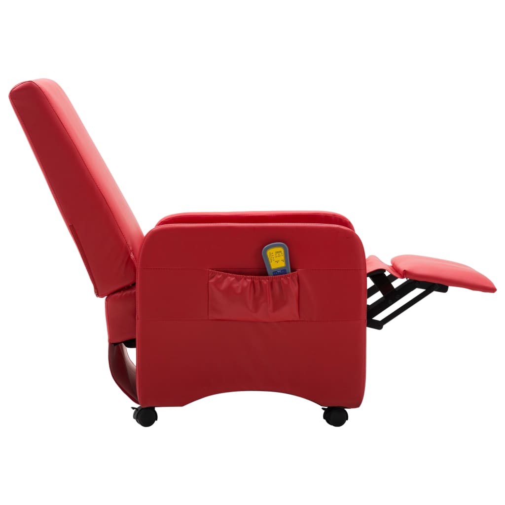 Massagesessel Rot Kunstleder