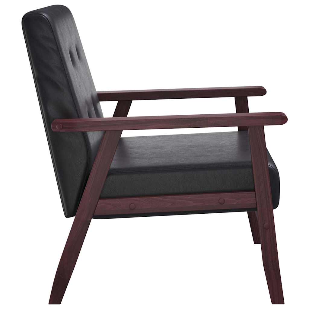 Sessel Schwarz Kunstleder