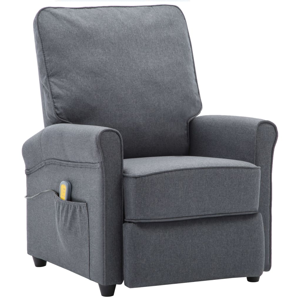 Massagesessel Dunkelgrau Stoff
