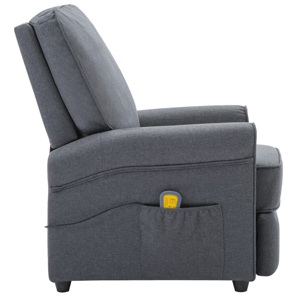 Massagesessel Dunkelgrau Stoff