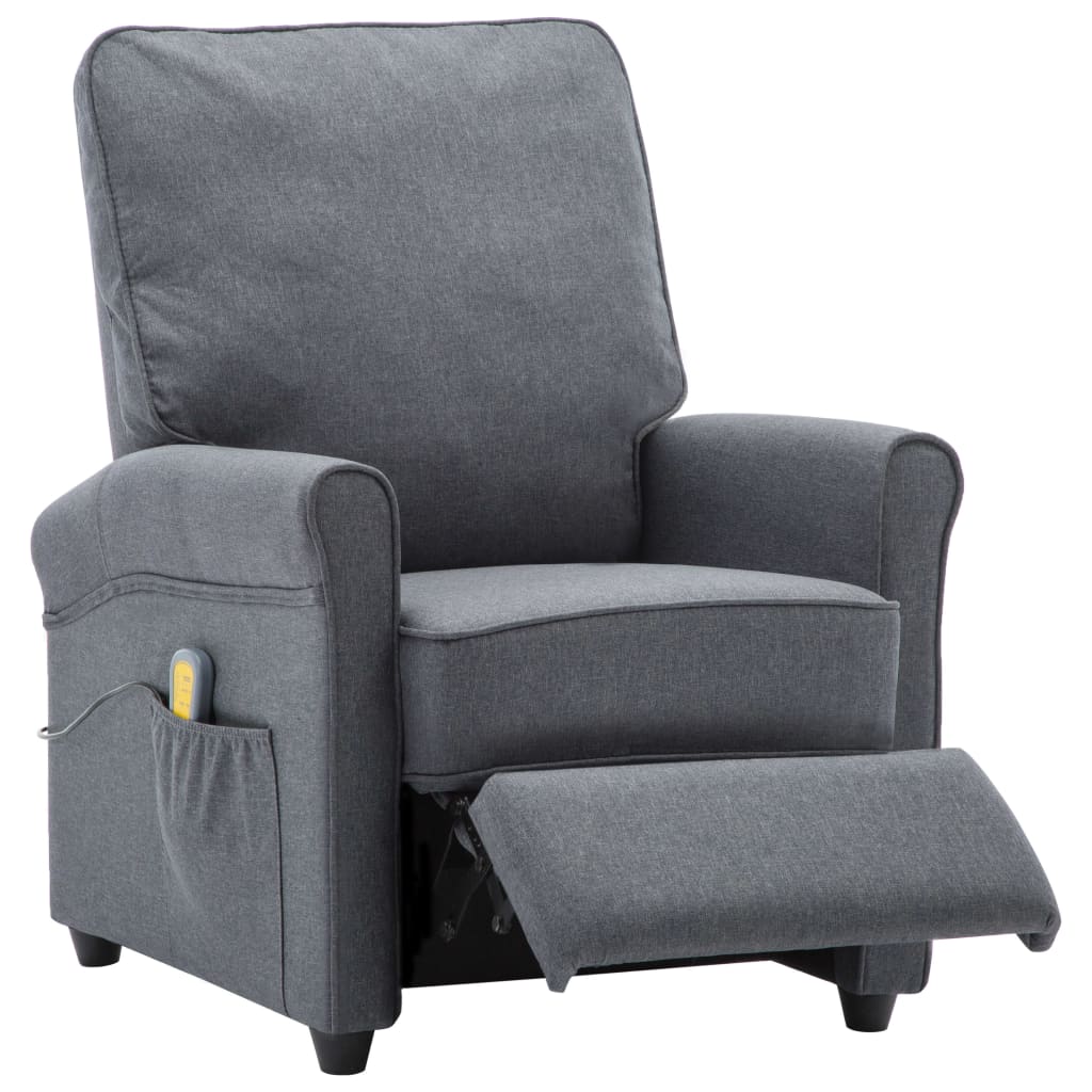 Massagesessel Dunkelgrau Stoff