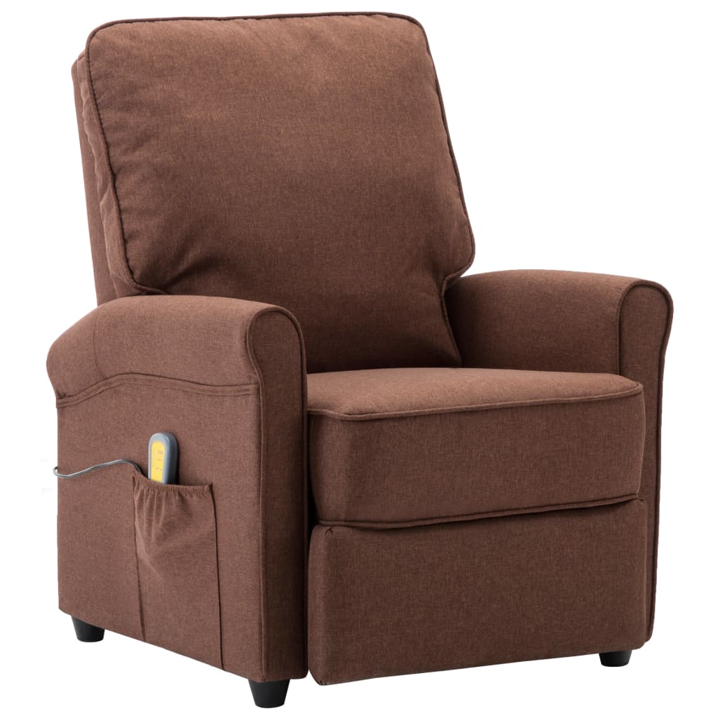 Massagesessel Braun Stoff
