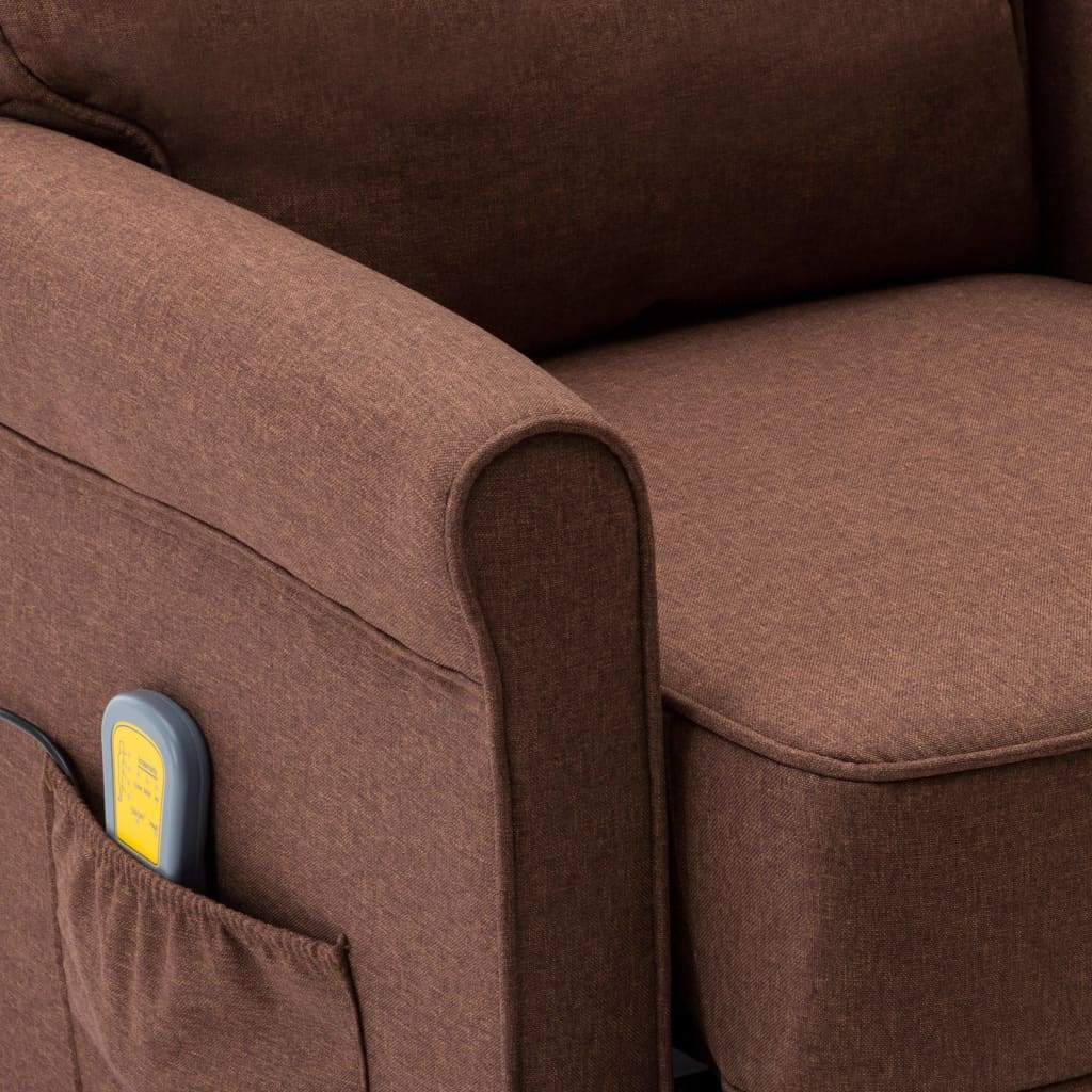 Massagesessel Braun Stoff