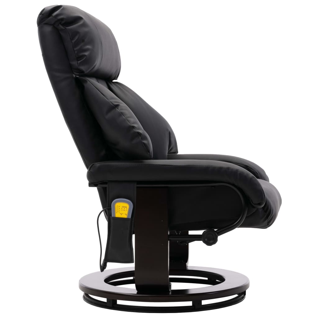 TV-Massagesessel Schwarz Kunstleder