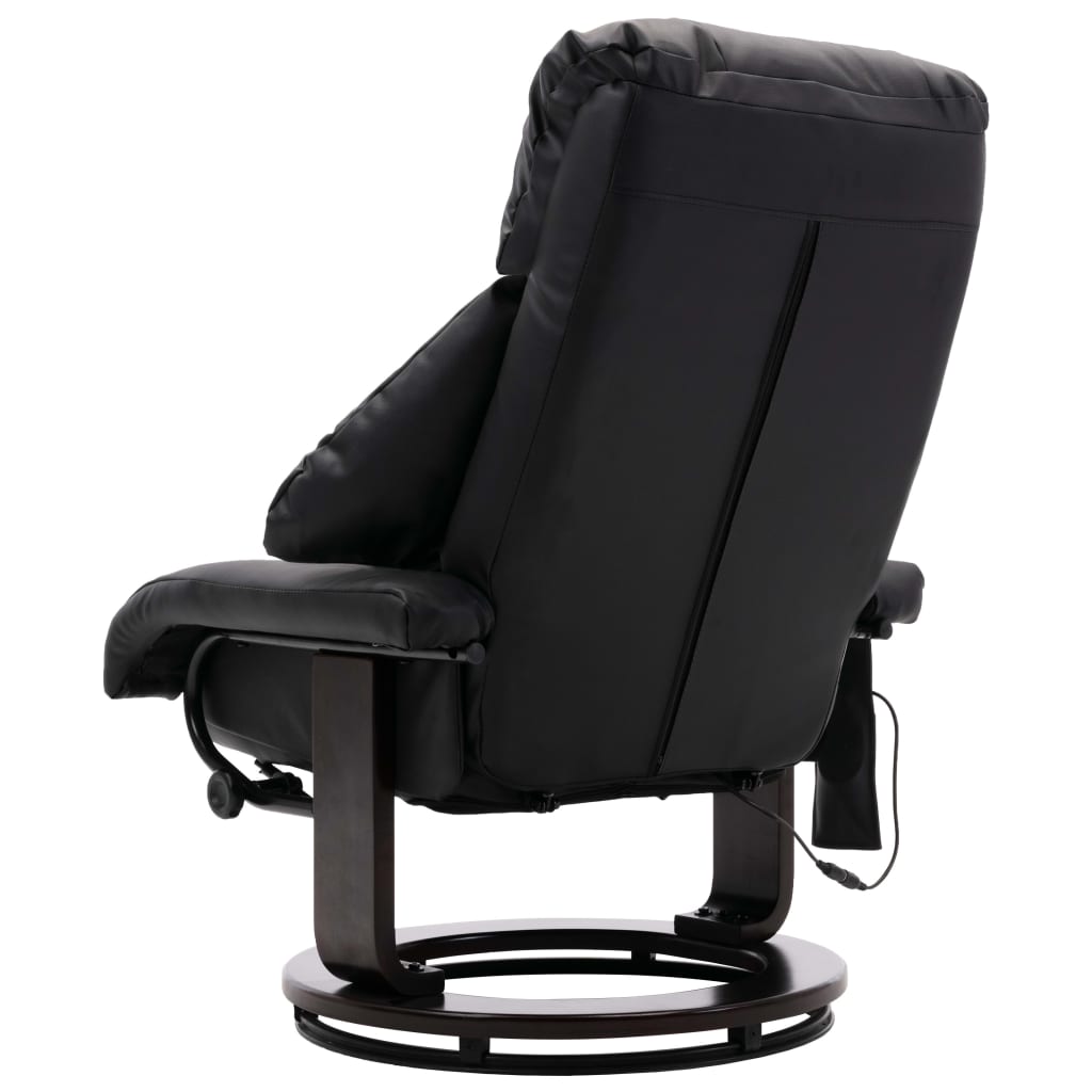 TV-Massagesessel Schwarz Kunstleder